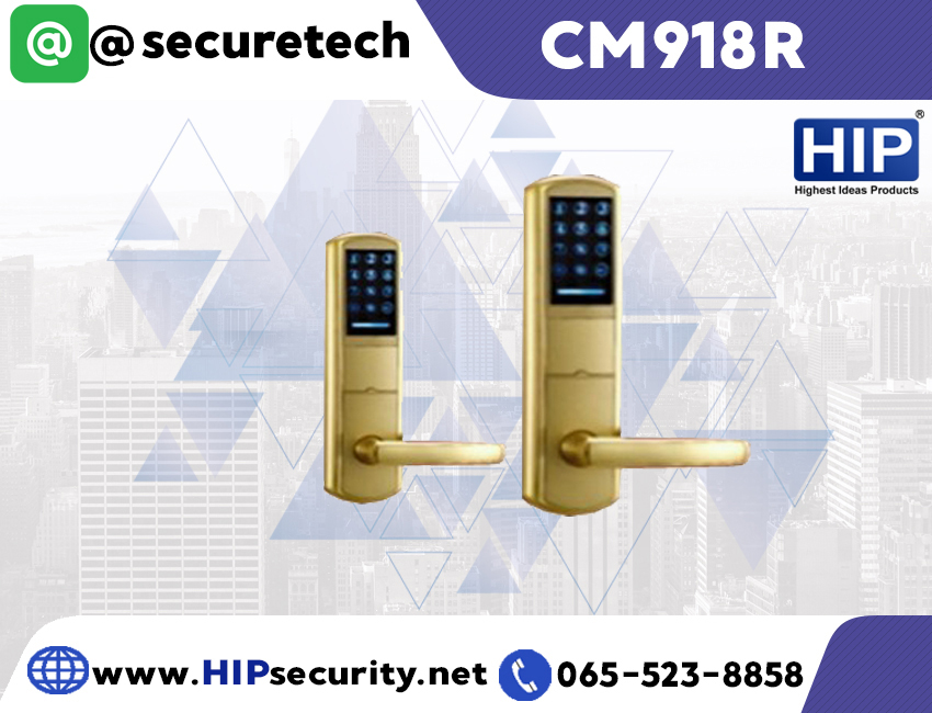 ประตูล็อคโรงแรม HIP Intelligent lock รุ่น CM918R