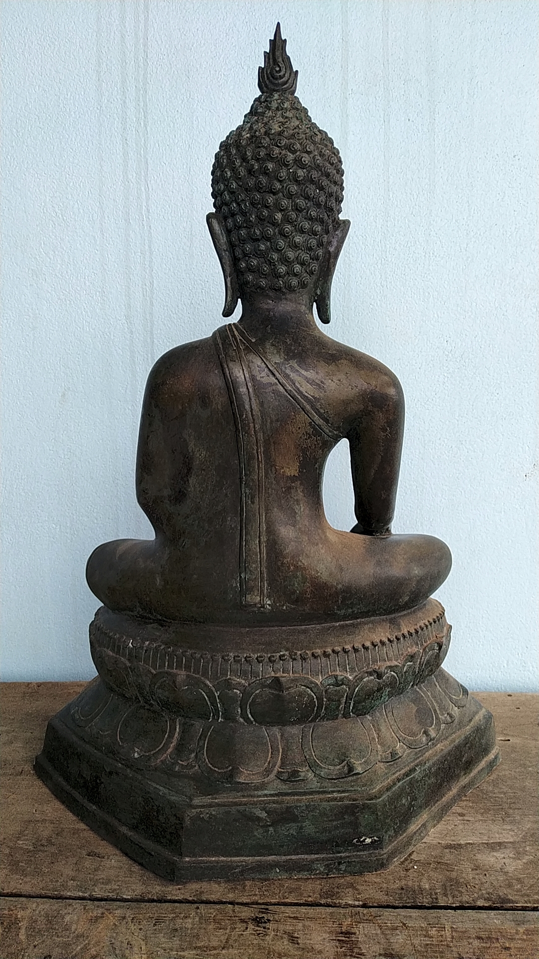 พระสุโขทัย ปางสดุ้งมาร หน้าตัก 12 นิ้ว เนื้อโลหะสำริด