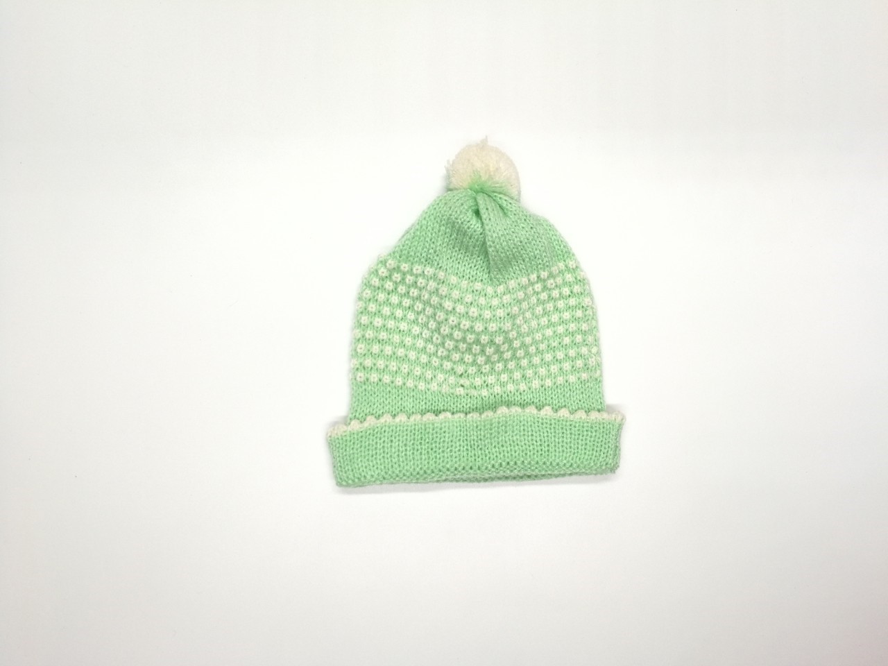 ขายส่ง หมวกไหมพรมเด็กแรกเกิด รุ่นหมวกพื้นสี-เม็ดข้าว (ราคาต่อโหล) nongnini1988