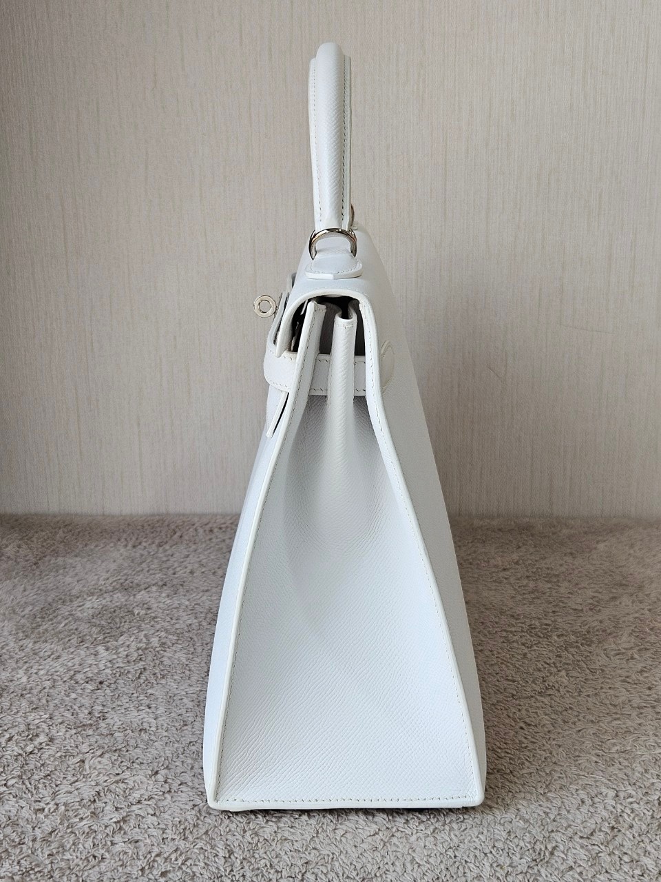 Hermes K32 Blance Epsom PHW stamp K