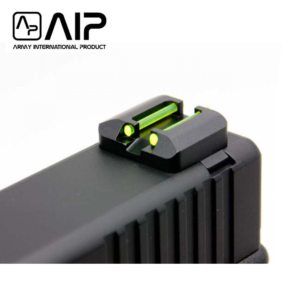 AIP Aluminum Front and Rear Sight with Fiber for Marui G17