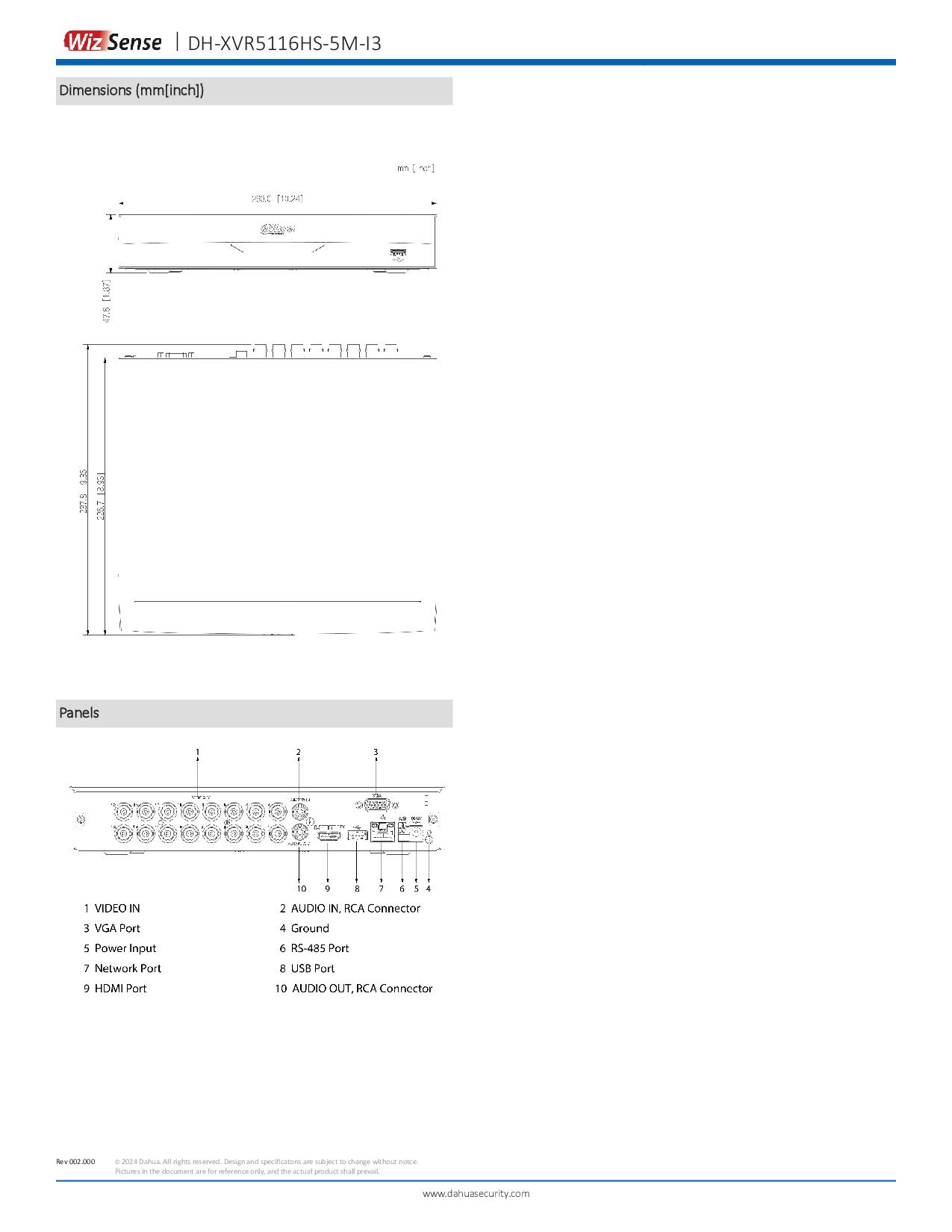 เครื่องบันทึกกล้องวงจรปิด 16 ช่อง Dahua XVR5116HS-5M-I3