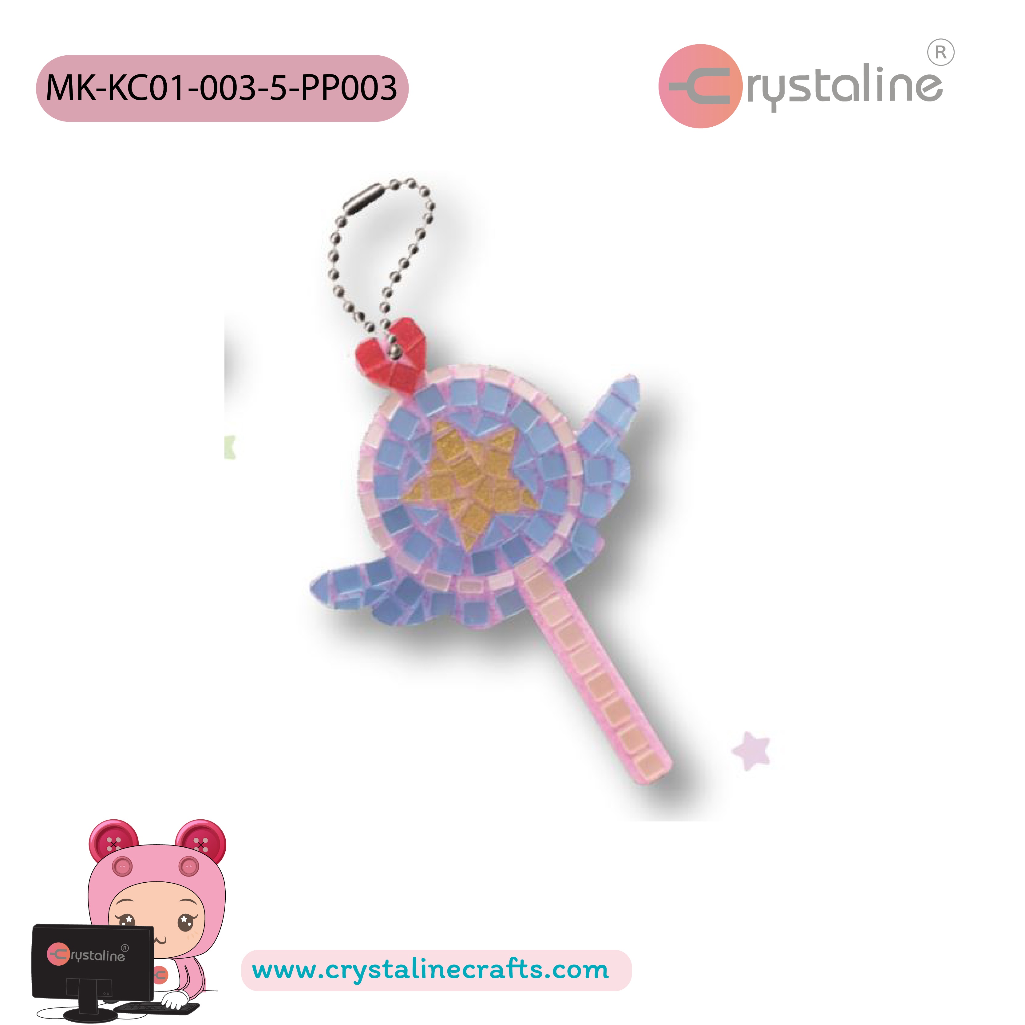 Keychain kit - Wand (size 7x8.5 cm,1pc/pack)