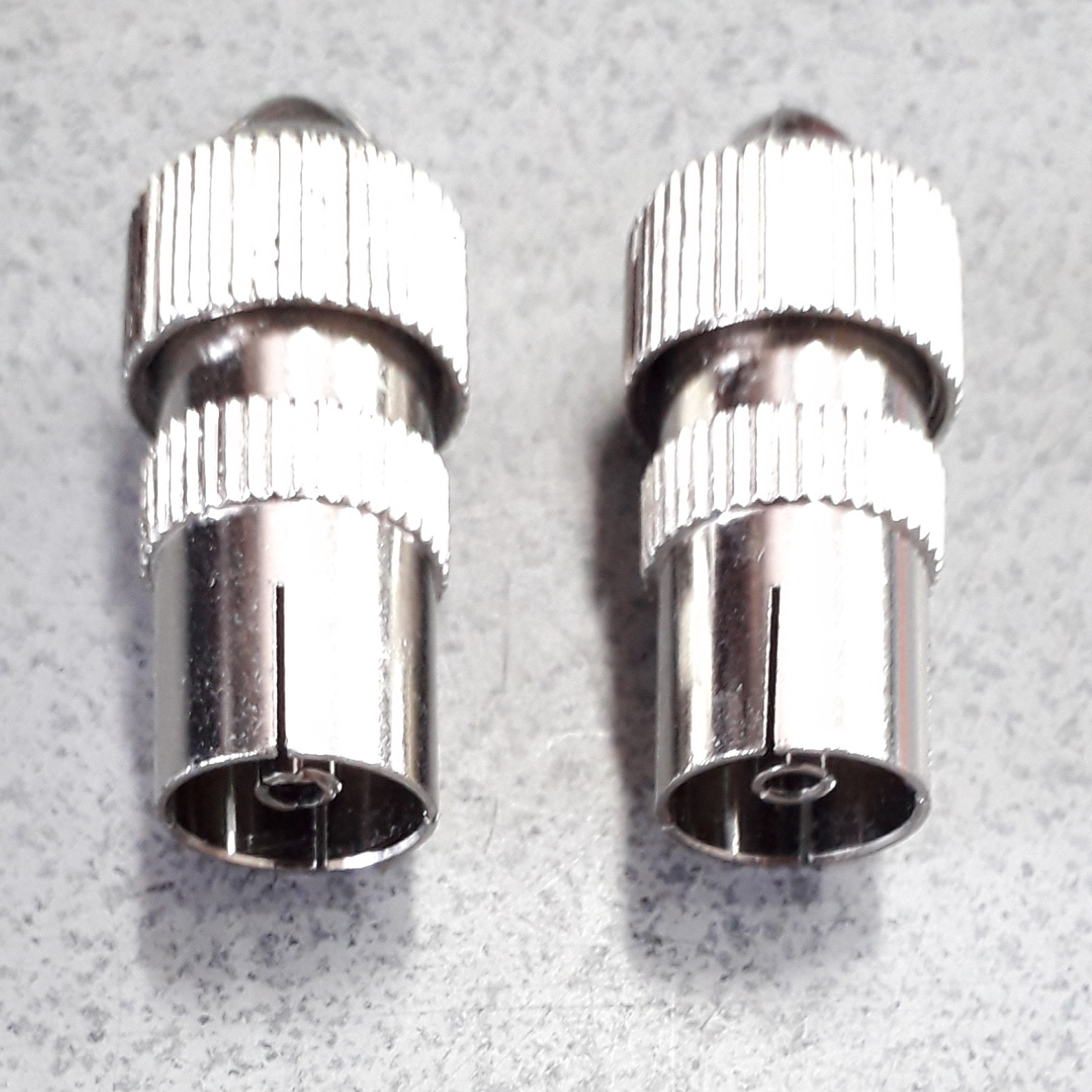 แจ็คทีวีเหล็ก ตัวเมีย แบบเสียบ