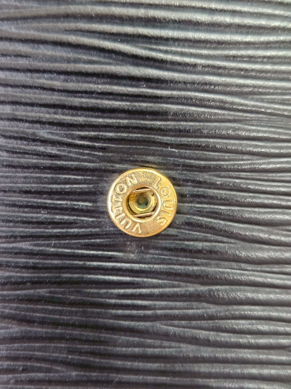 LV Epi Trifold Black Long Wallet