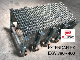 Extendaflex รางลูกกลิ้ง (ลูกล้อ) ยืดหดได้ EXW 380-4040 spec W40 x L400( max ) x H( 55-85 )