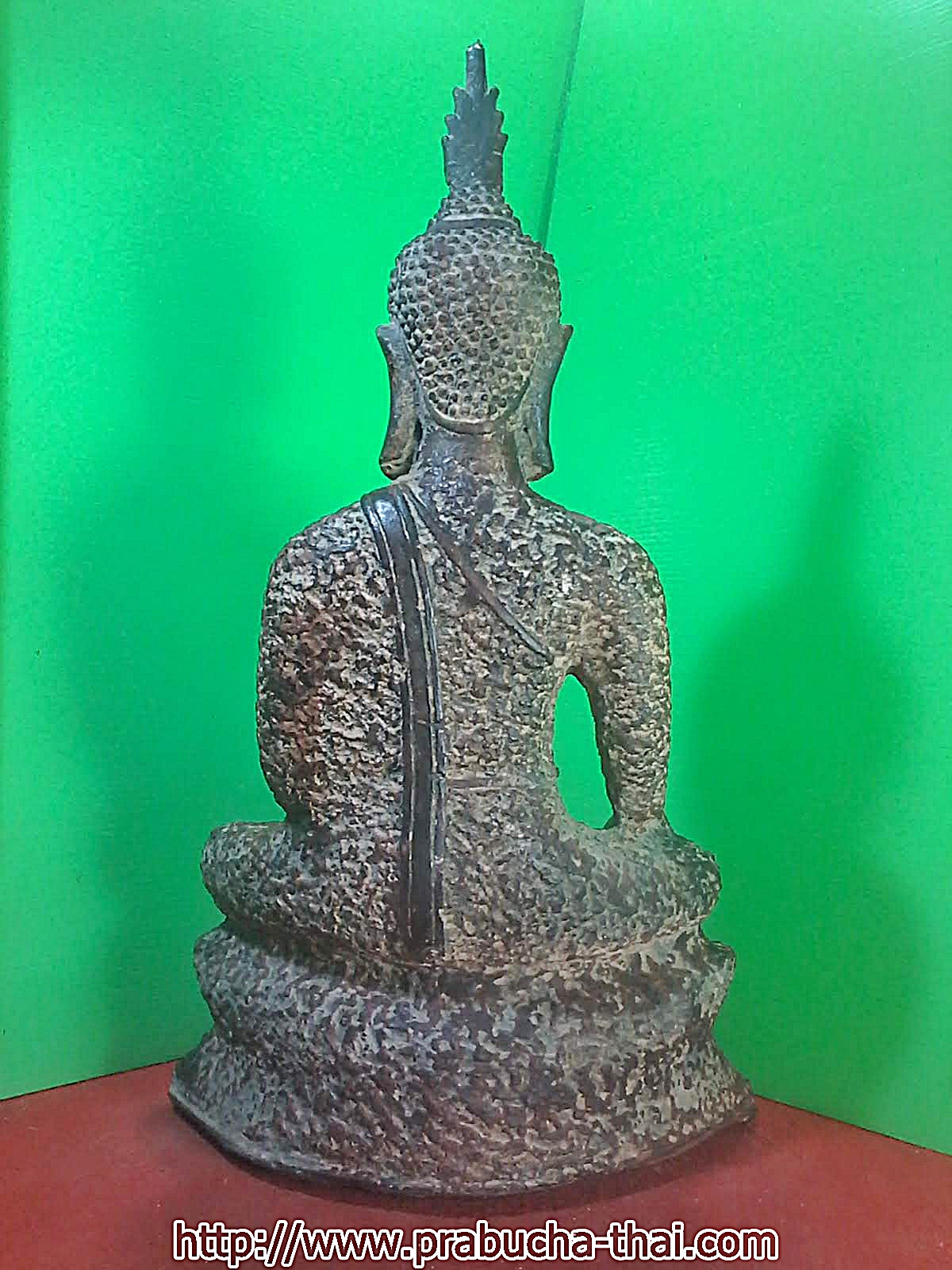 พระอู่ทอง ปางมารวิชัย หน้าตัก 9 นิ้ว เนือศิลา