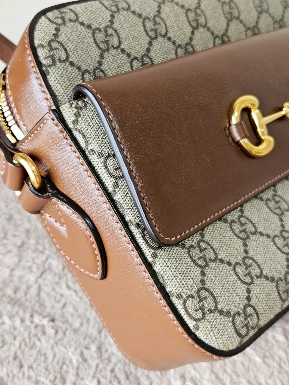 Gucci Horsebit Small Camera Brown