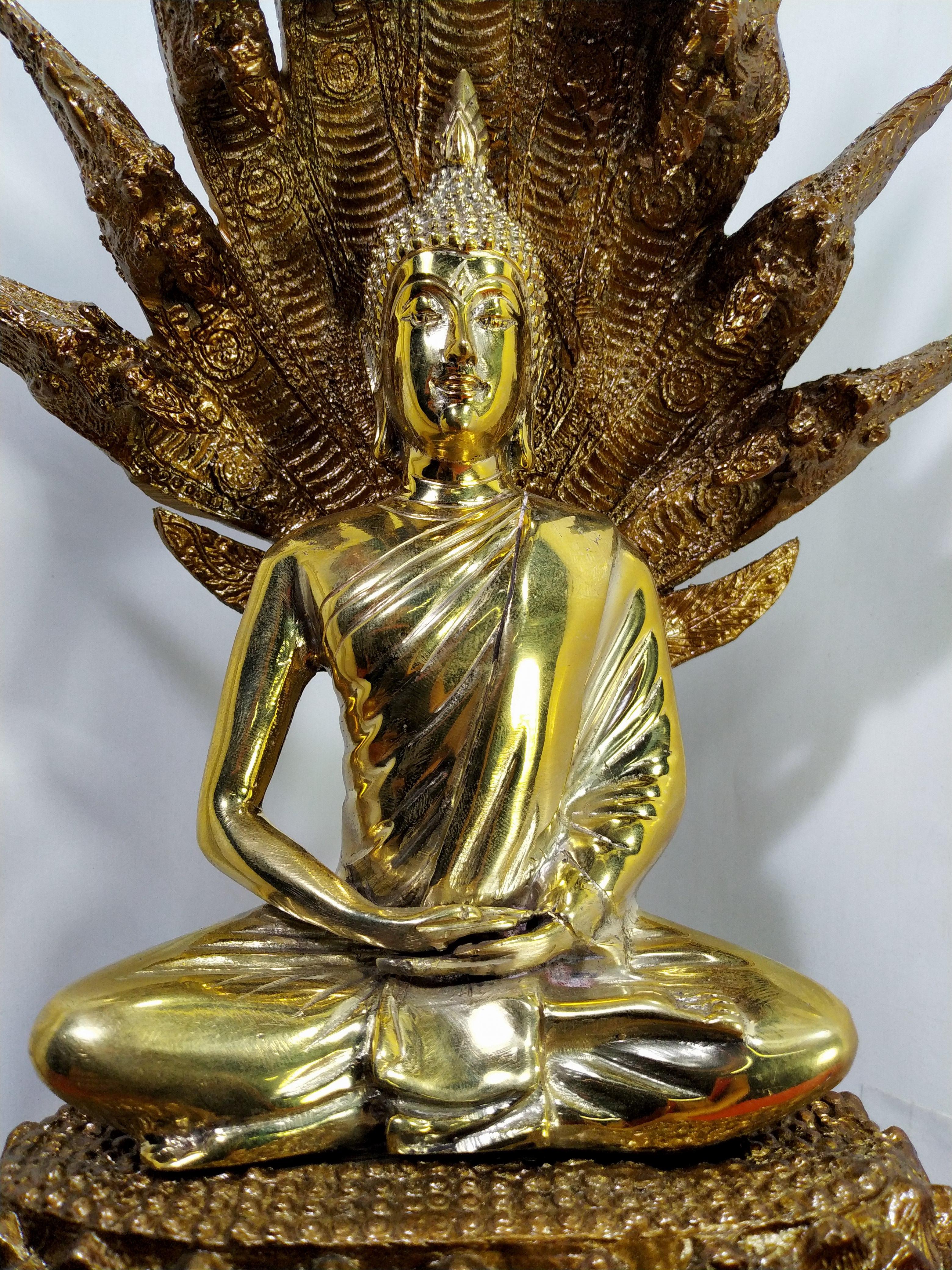 พระนาคปรก นาค9เศียร ฐาน8นิ้ว ถอดฐานได้