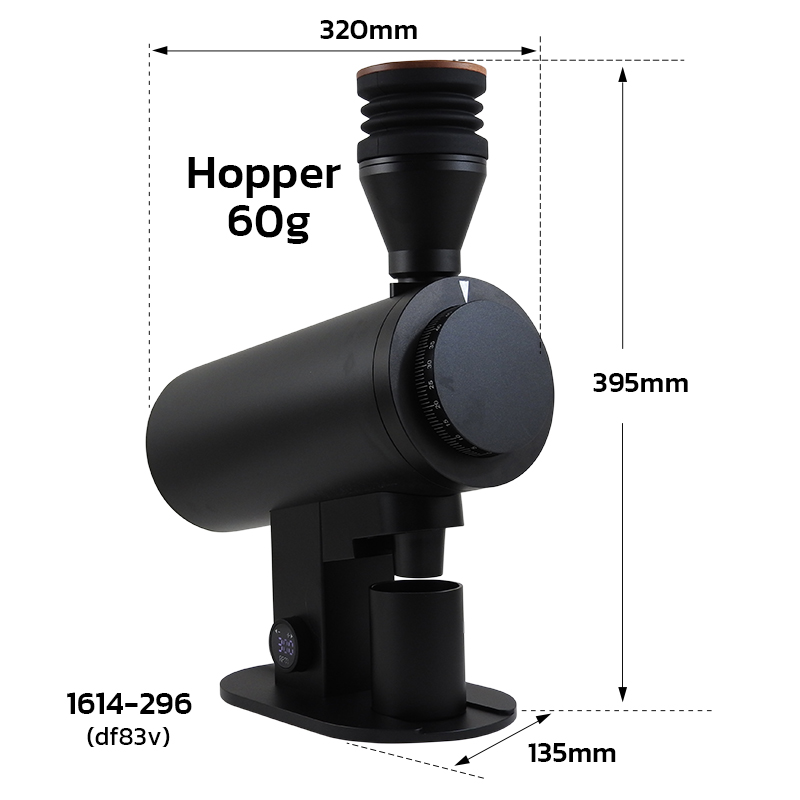 Electric coffee grinder APRESSO (DF83V) | SSF gear 83 mm. Adjustable speed, reduces static electricity