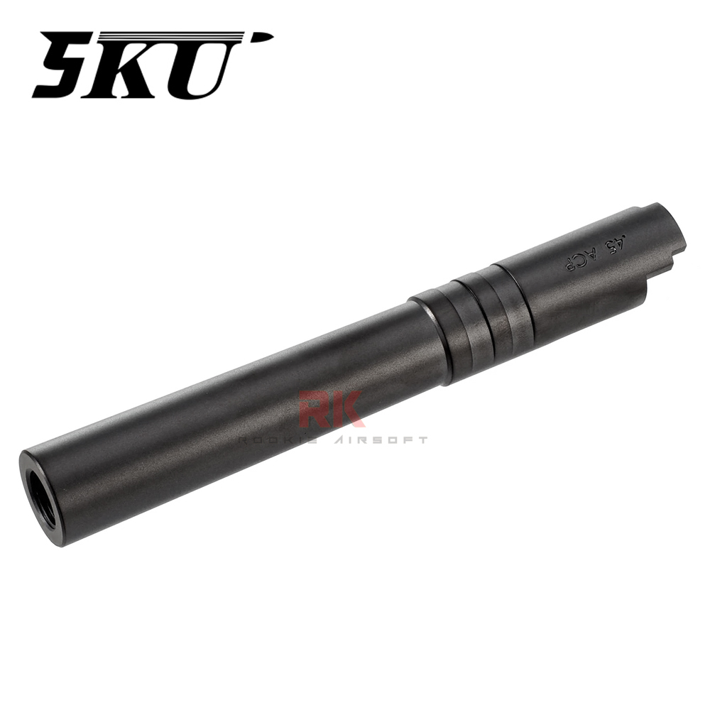 5KU Stainless Steel Threaded Outer Barrel .45 ACP For Marui Hi-CAPA 5.1 (Black)