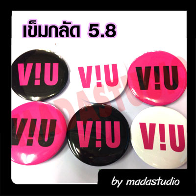 เข็มกลัดกลม เหลี่ยม 4.4 ซม. 5.8 ซม