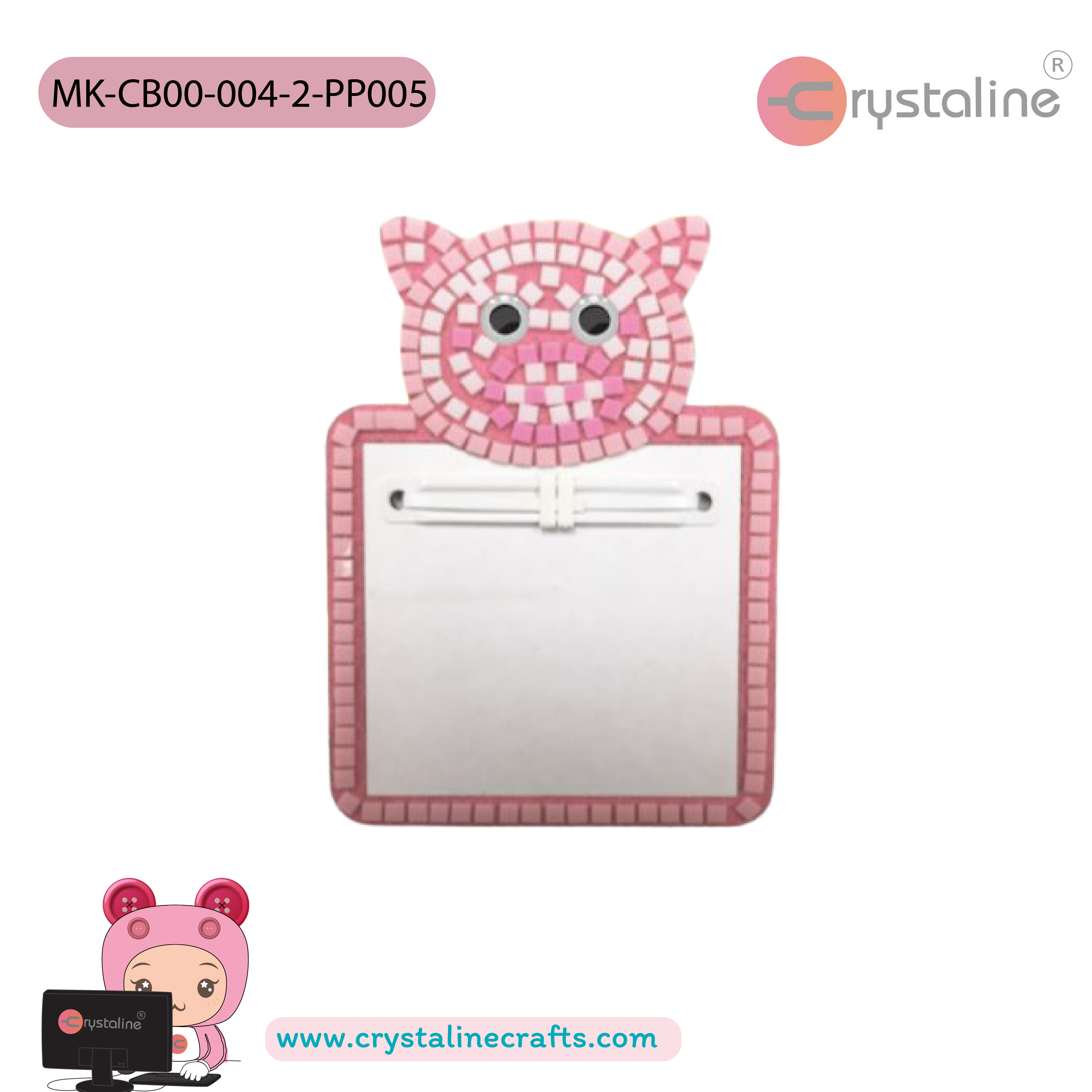 Note paper box kit - Pig (size 10x15 cm,1pc/pack)
