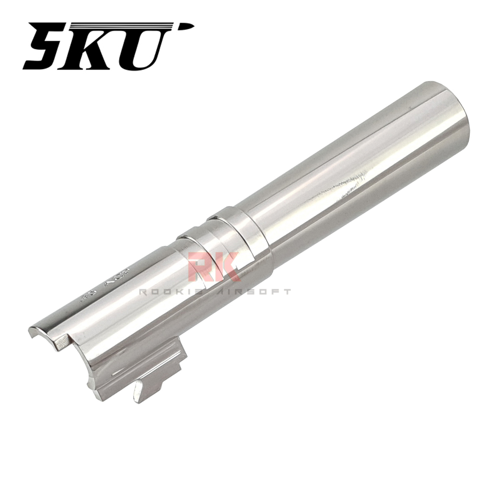 5KU Stainless Steel Threaded Outer Barrel for Marui Hi-CAPA 4.3 (Silver)