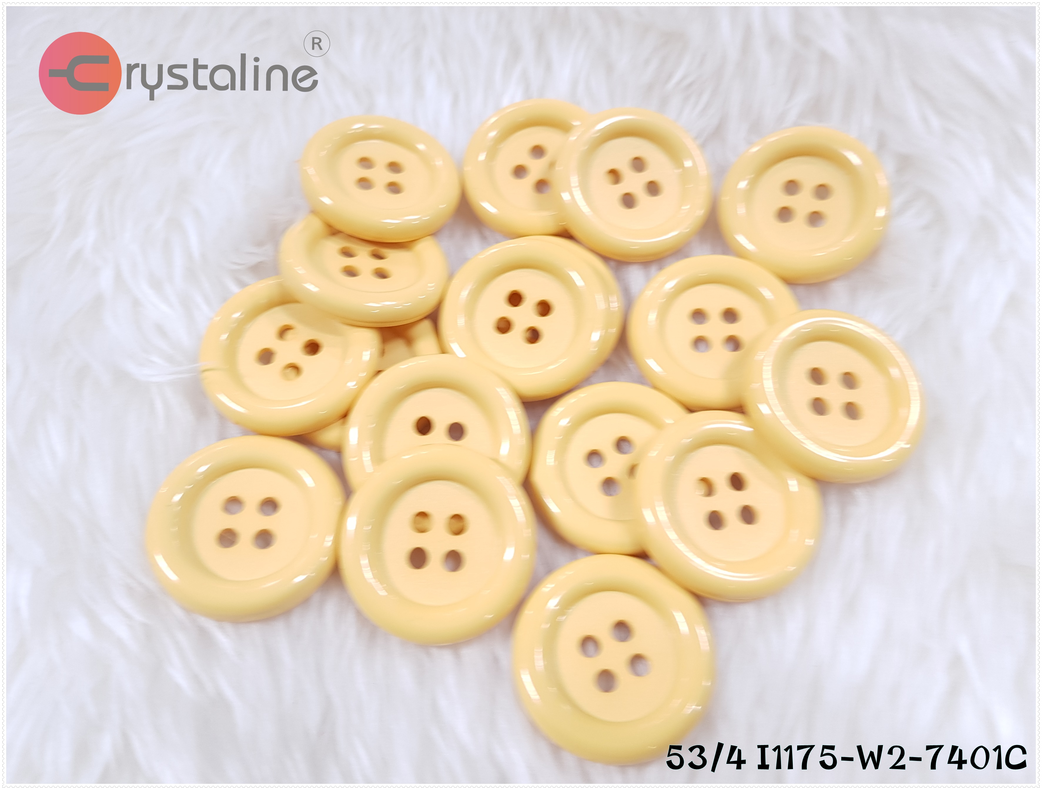 Big button - Cream col. (size 53L,50pcs/pack)