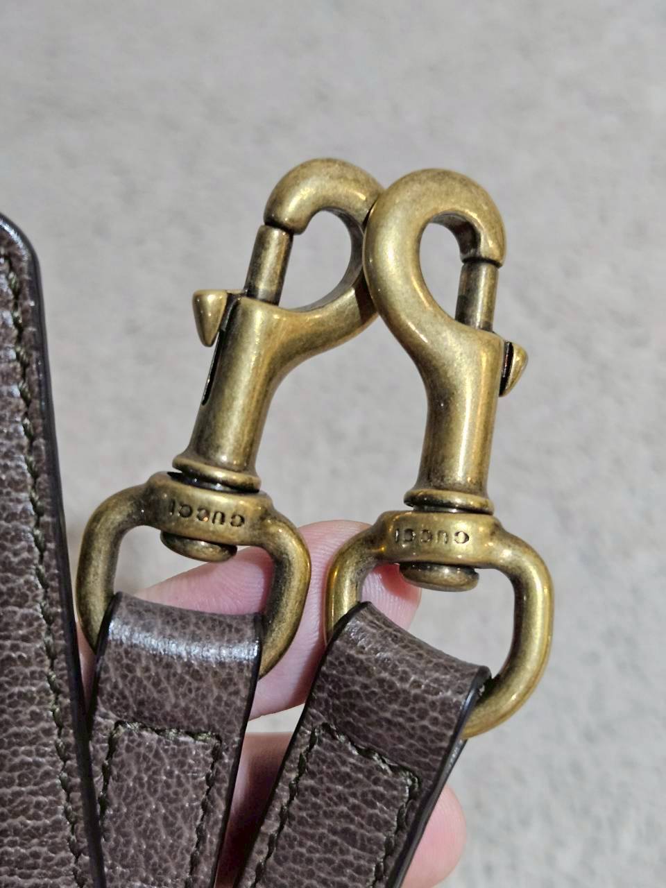 Gucci 575722 Ophidia Shoulder Bag Supreme Beige Brown