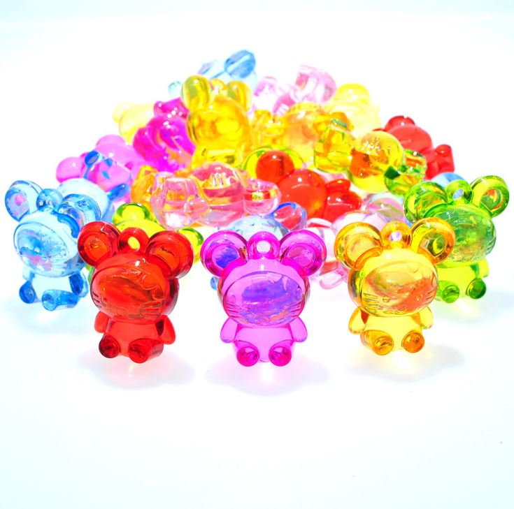 ขายส่ง (1โหล/12ชิ้น) จี้ห้อย ice color ลายน้องแมว ขนาด 35*30*20mm (สูงxกว้างxหนา) คละสี