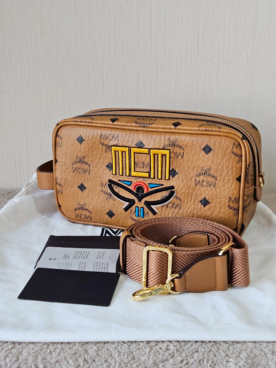 MCM Geo Laurel Wash Bag