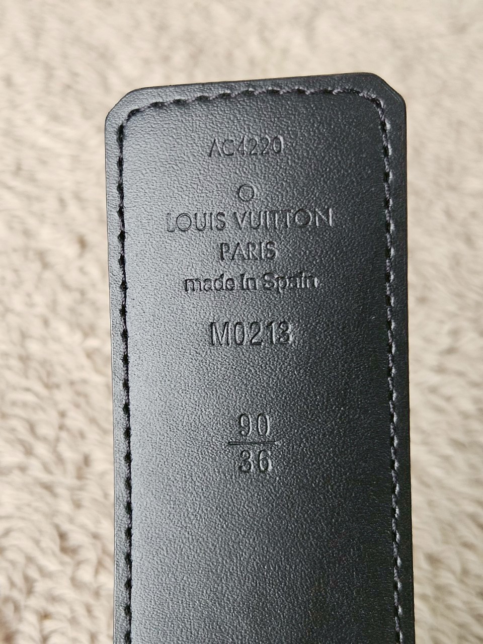 LV Initiales 40mm Damier Graphite Reversible Belt