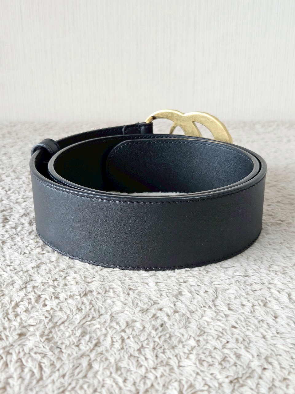 Gucci 453260 GG Marmont Wide Belt with Pearls Buckle