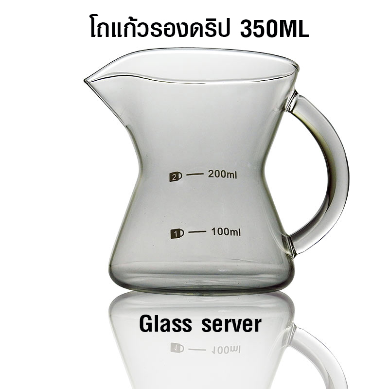 Heat-resistant glass drip server 350 ml.