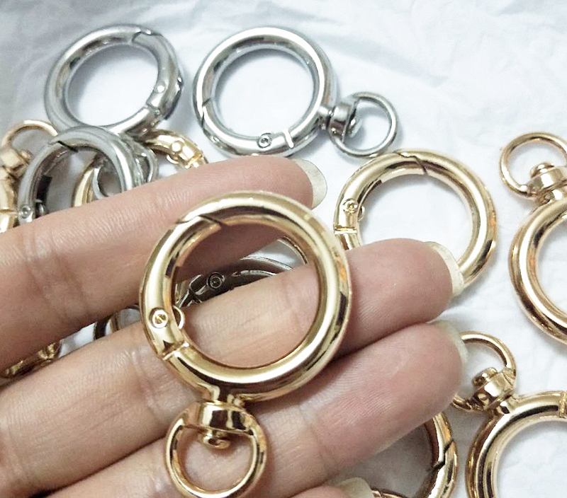 ขายส่ง(10ชิ้น,50ชิ้น)**New design** ห่วงวงกลม ห่วงกลมแบบสปริง ตะขอพวงกุญแจ อะไหล่พวงกุญแจ