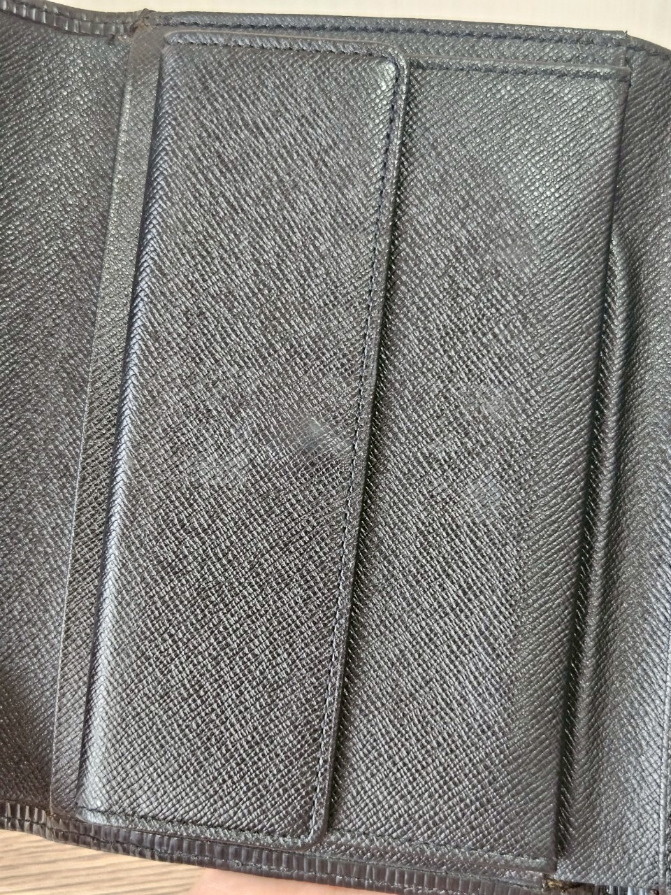 LV Epi Trifold Black Long Wallet