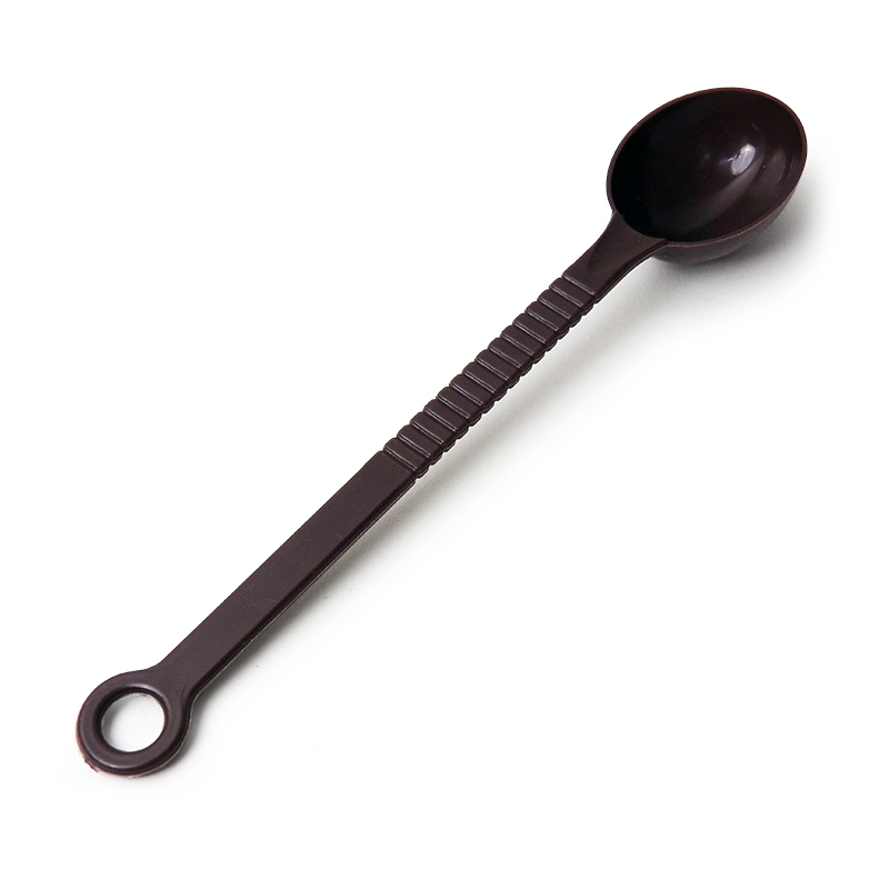 Plastic coffee bean spoon have hole for hang