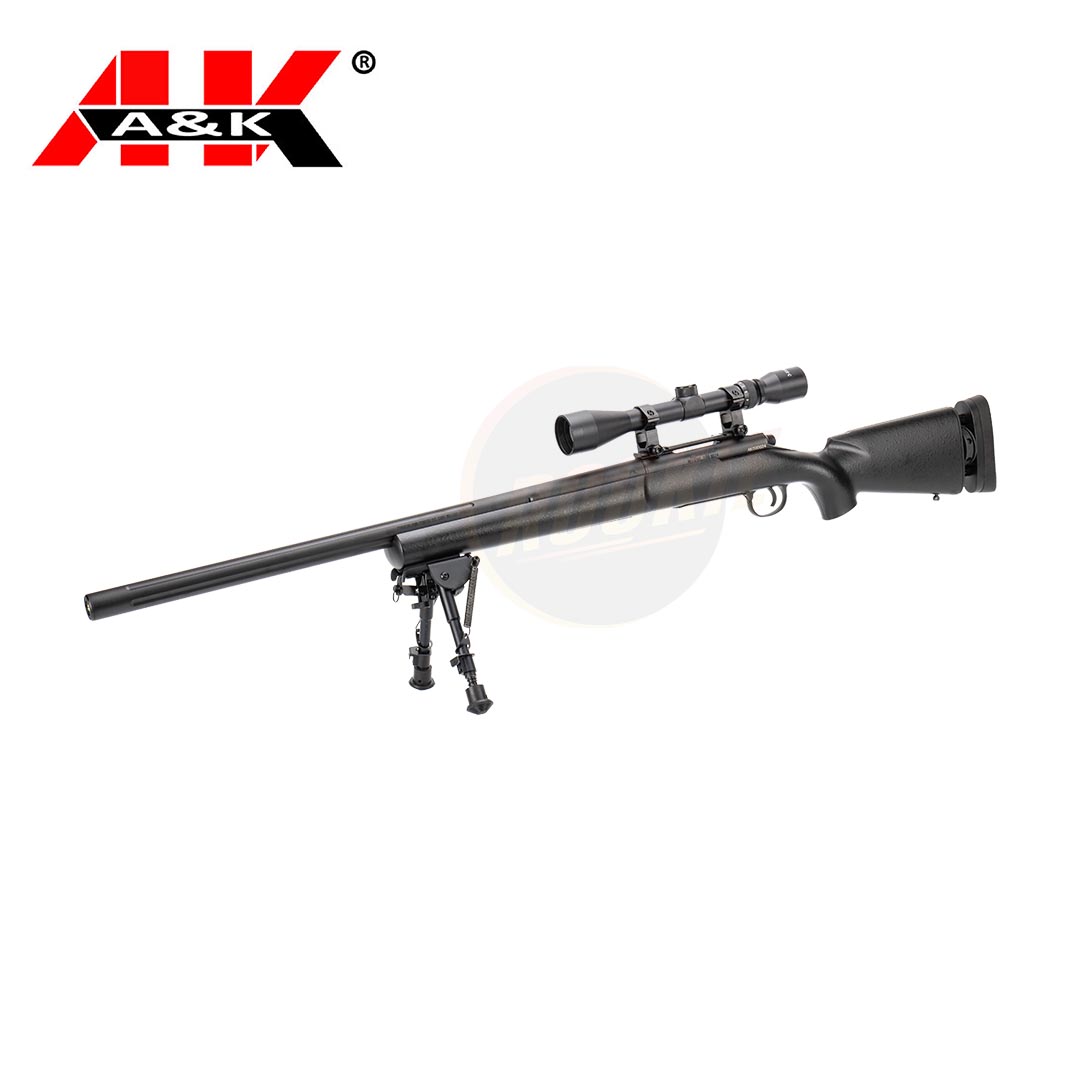 A&K M24 (ABS) Air Cocking Sniper Rifle - Black