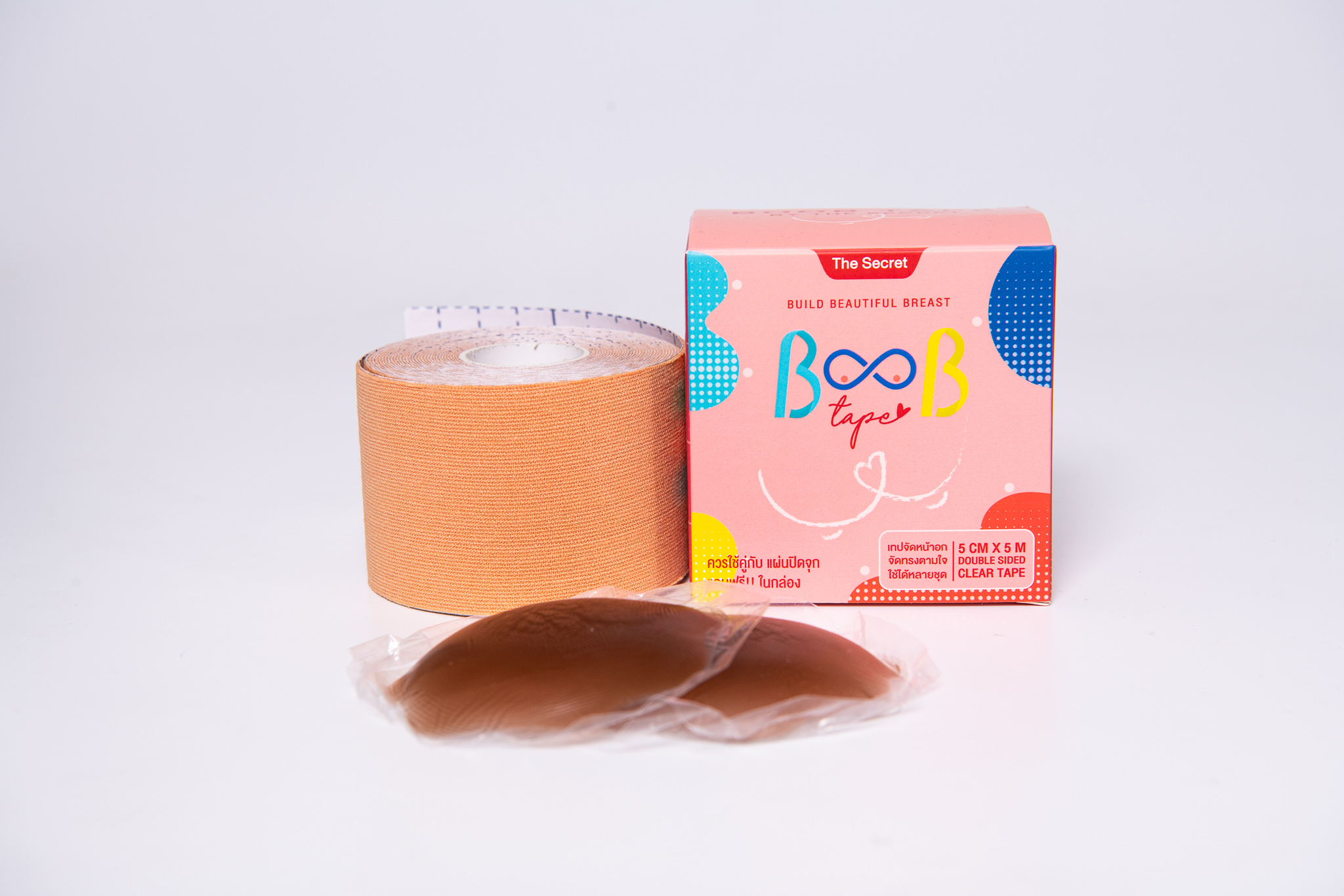 BOOB TAPE The Secret แถมฟรี‼️ ซิลิโคนปิดจุก เทปแปะกันโป๊ เทปผ้า เทปแปะอก เทปกาว เทปยกกระชับ