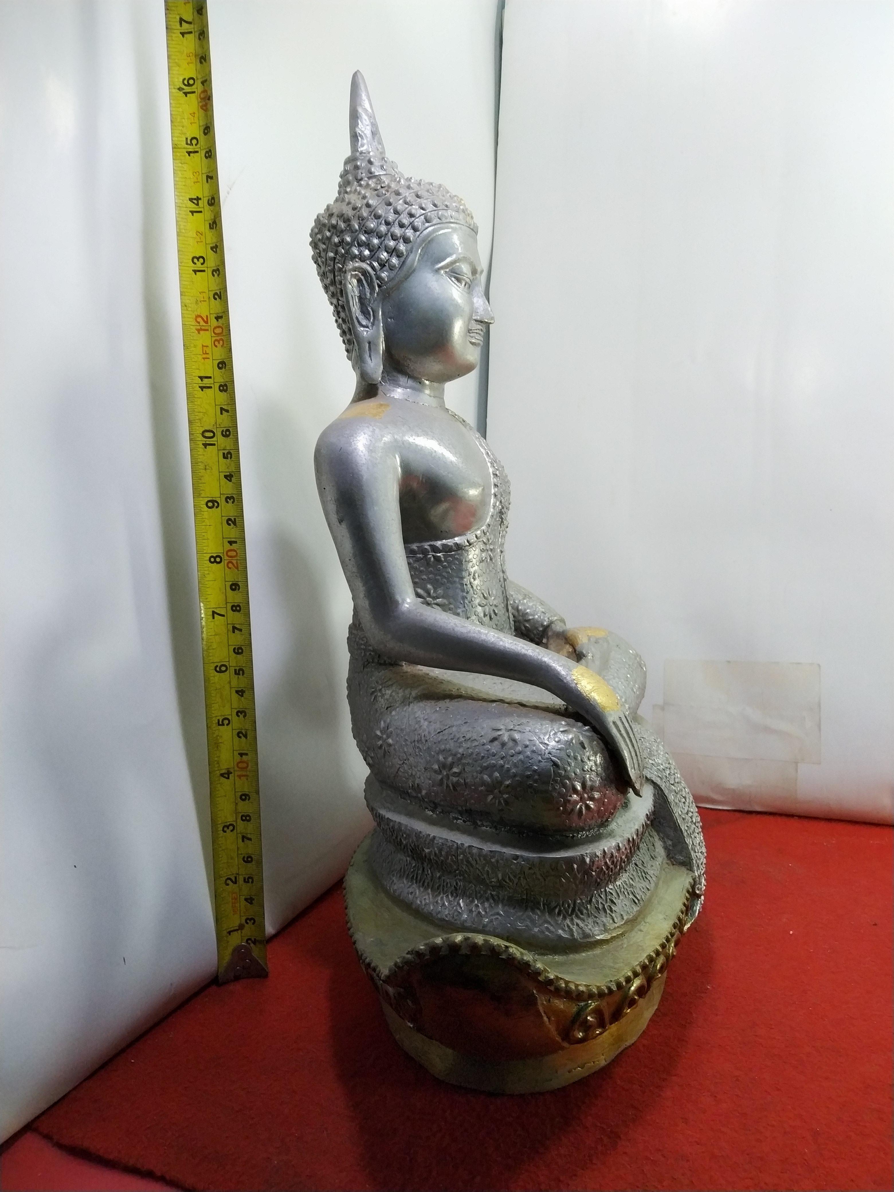 พระอู่ทอง ปางชนะมาร ประทับบนฐานเรือ หน้าตัก9นิ้ว