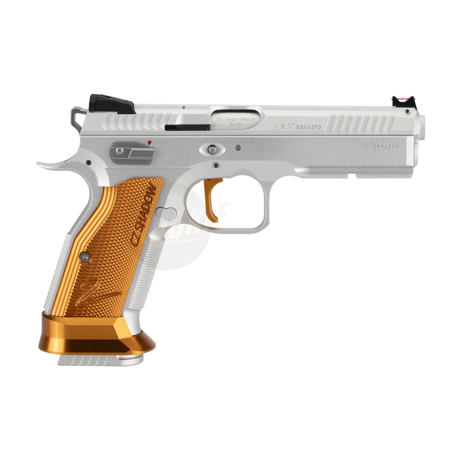 CL Project Custom KJ CZ Shadow 2 Single Action GBB (CNC Version) - Silver & Orange Limited Edition