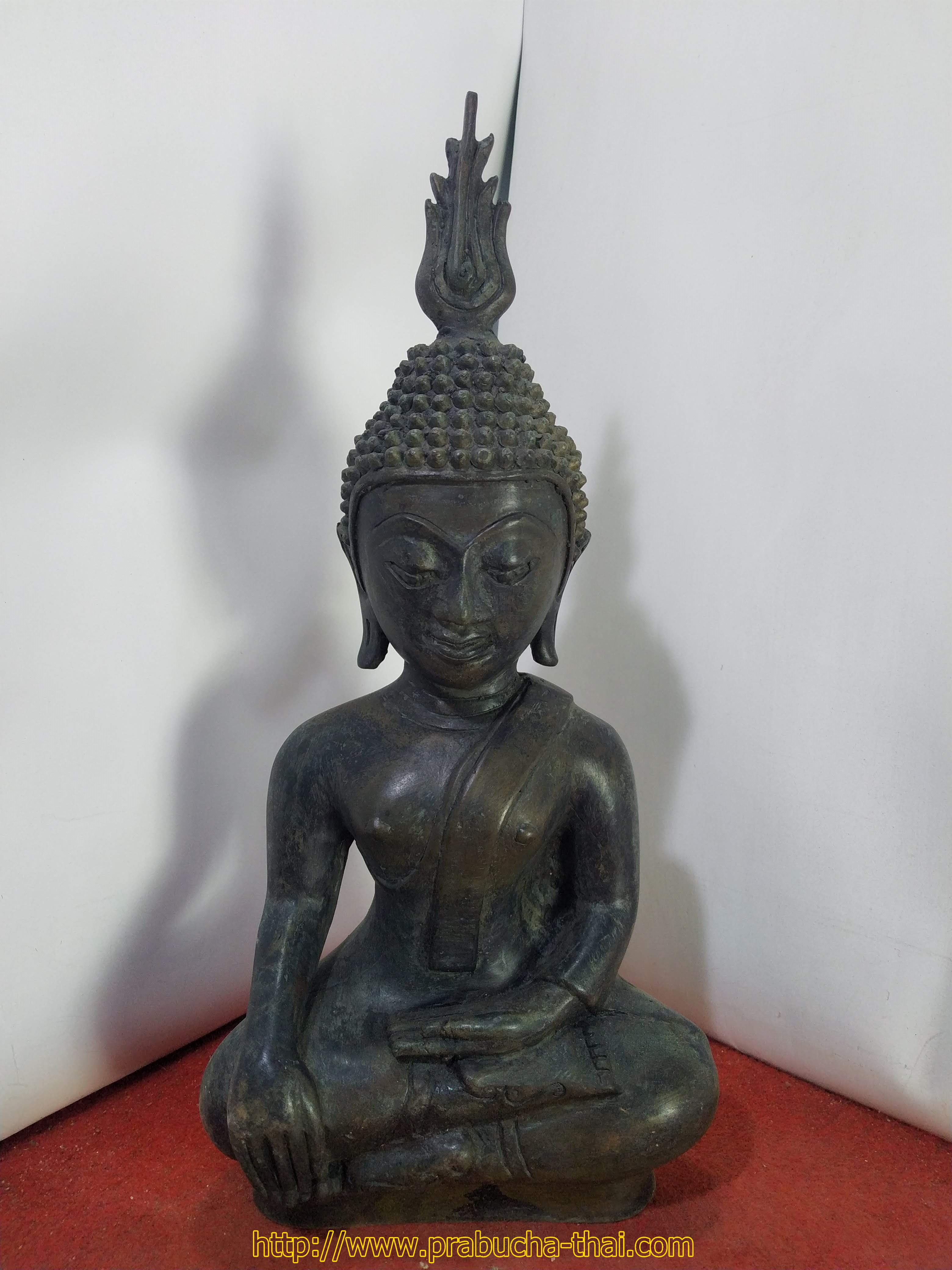 พระเชียงรุ้ง เศียรโต เกตุเพลิง หน้าตัก 5 นิ้ว เนื้อสำริด