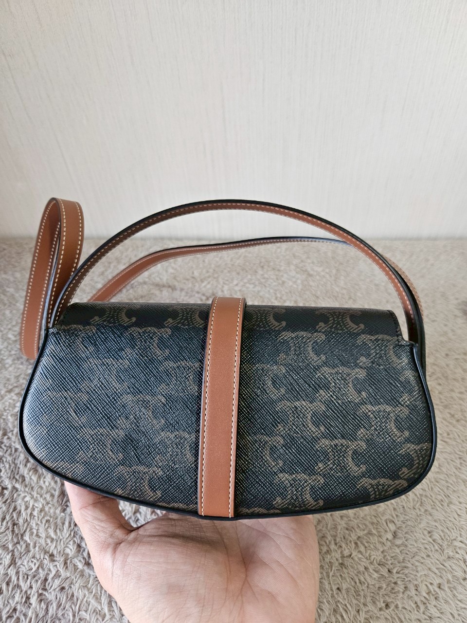 Celine Clutch on Strap Tabou Tan