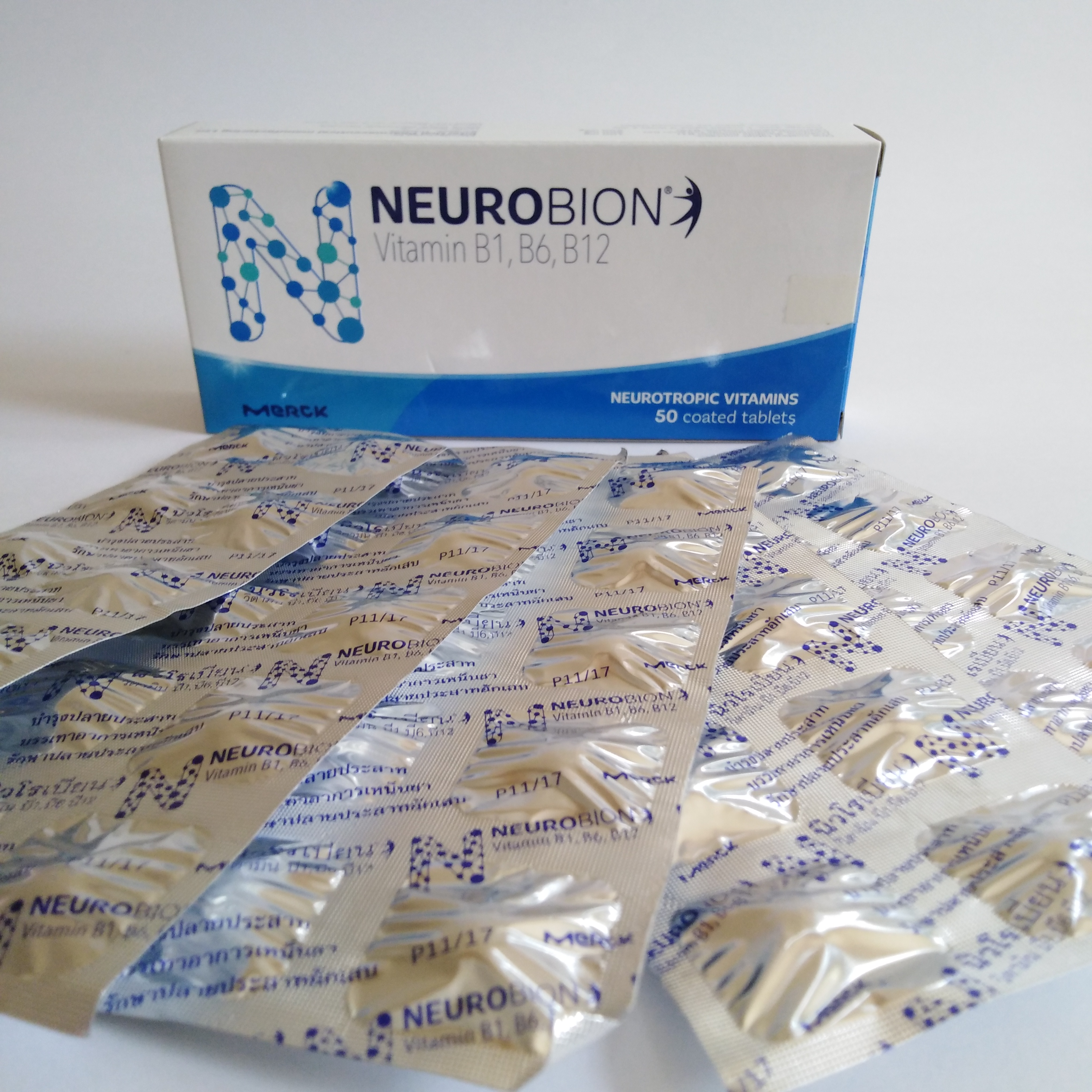 Neurobion (นิวโรเบียน) วิตามินบีรวม บำรุงประสาท 50 เม็ด