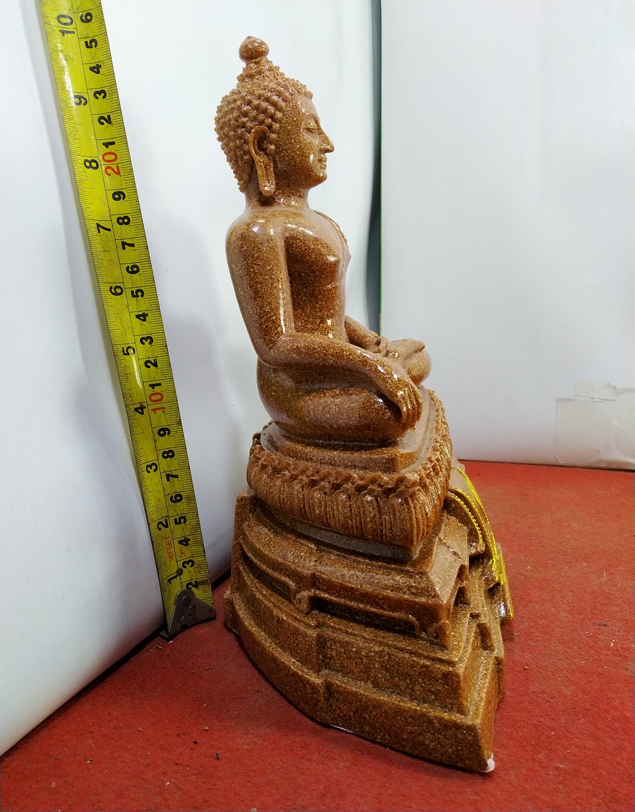 พระพุทธเชียงแสน หน้าตัก 5 นิ้ว เนื้อกระเบื้องหลังคาโบสถ์