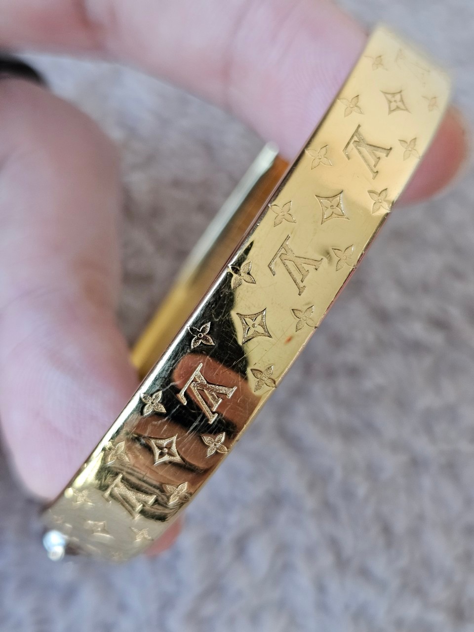 LV Nanogram Cuff M00251 size S