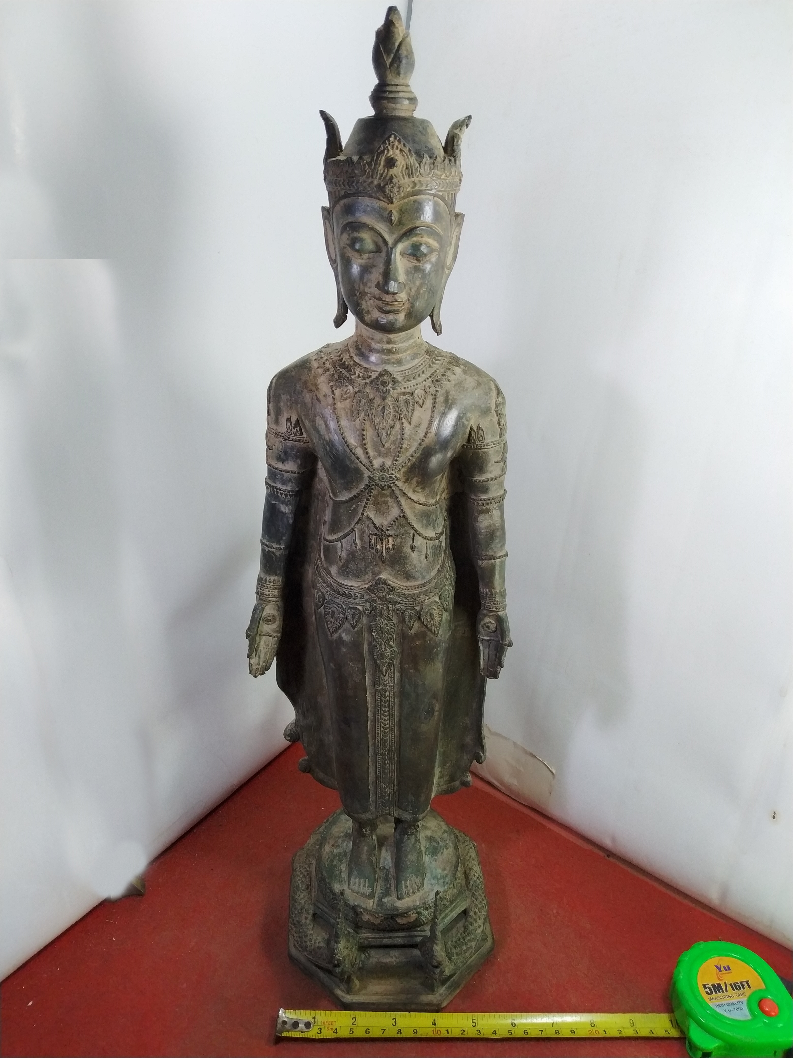 พระอยุธยา ทรงเครื่อง ปางเปิดโลก เนื้อสำริด สูง22นิ้ว