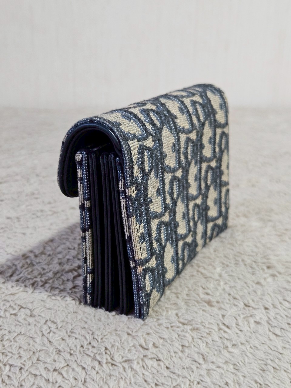 Dior Saddle 5 Gusset Card Holder Blue Dior Oblique Jacquard