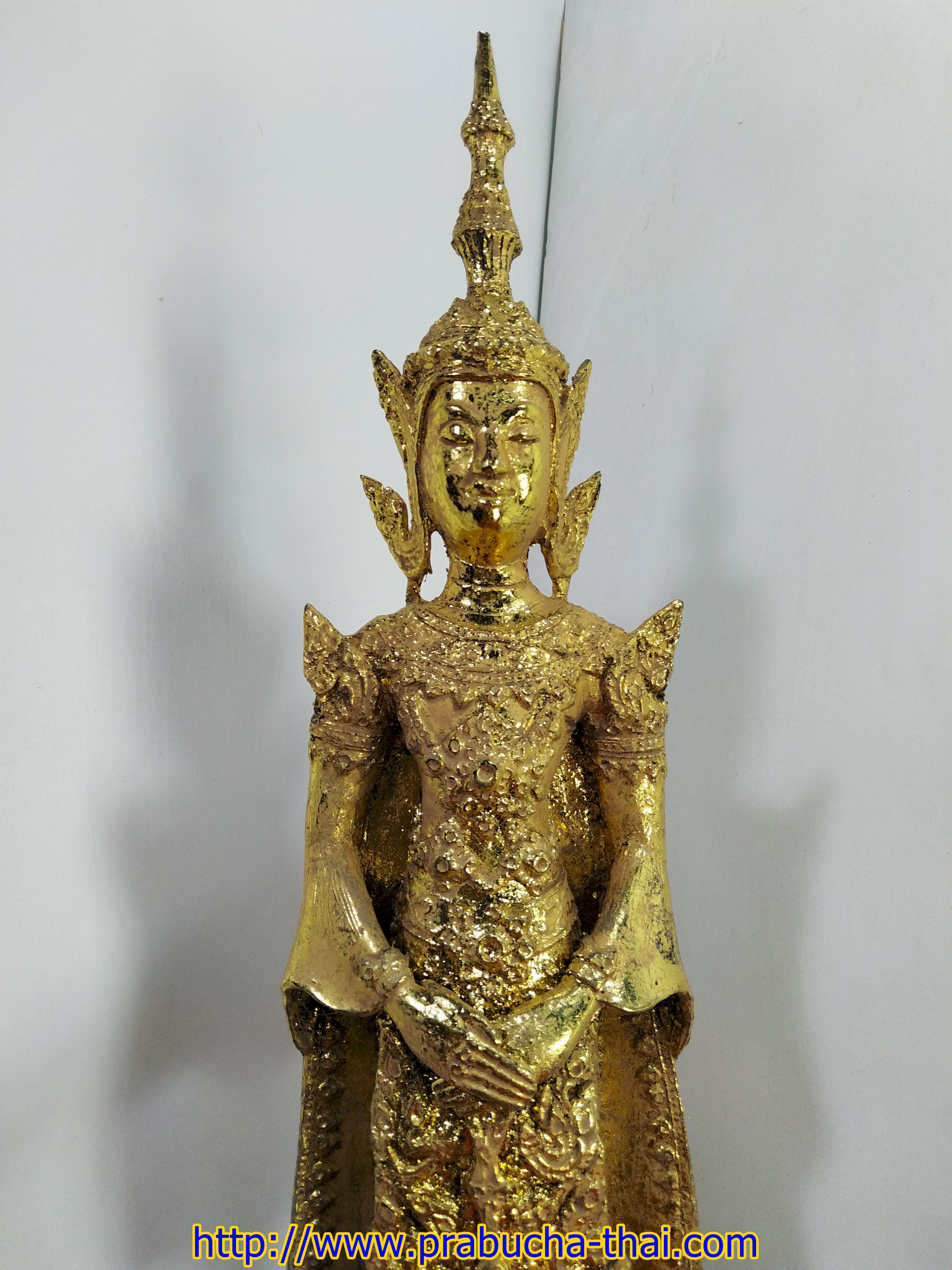 พระรัตนะ ปางถวายเนตร พระประจำวันอาทิตย์ เนื้อสำริดลงรักปิดทอง