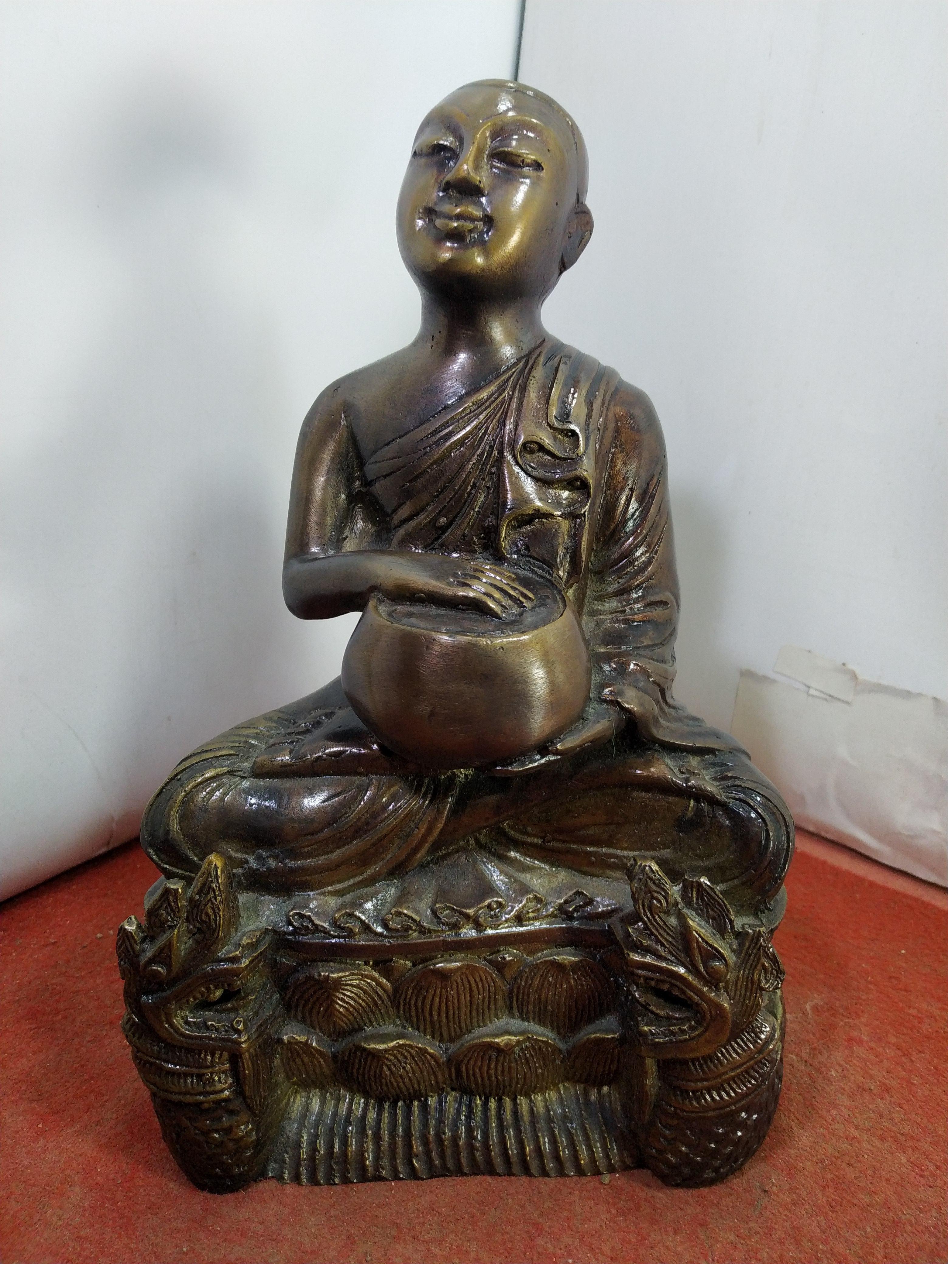 พระมหาเถระอุปคุต ปางหยุดตะวัน หน้าตัก 5 นิ้ว เนื้อสำริด