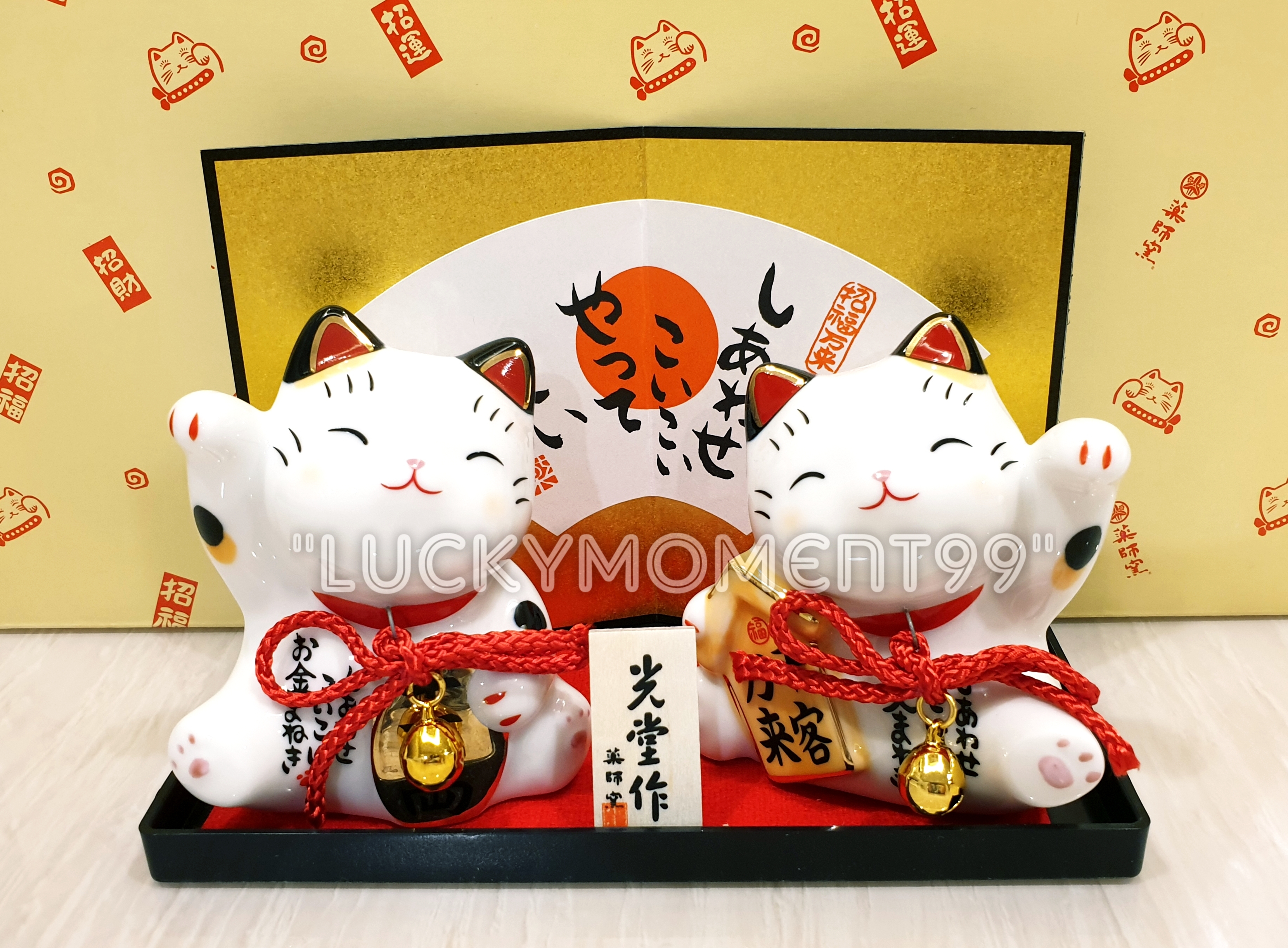 แมวกวักนำโชค (maneki neko) ชุดเซ็ตนำเข้าจากญี่ปุ่น