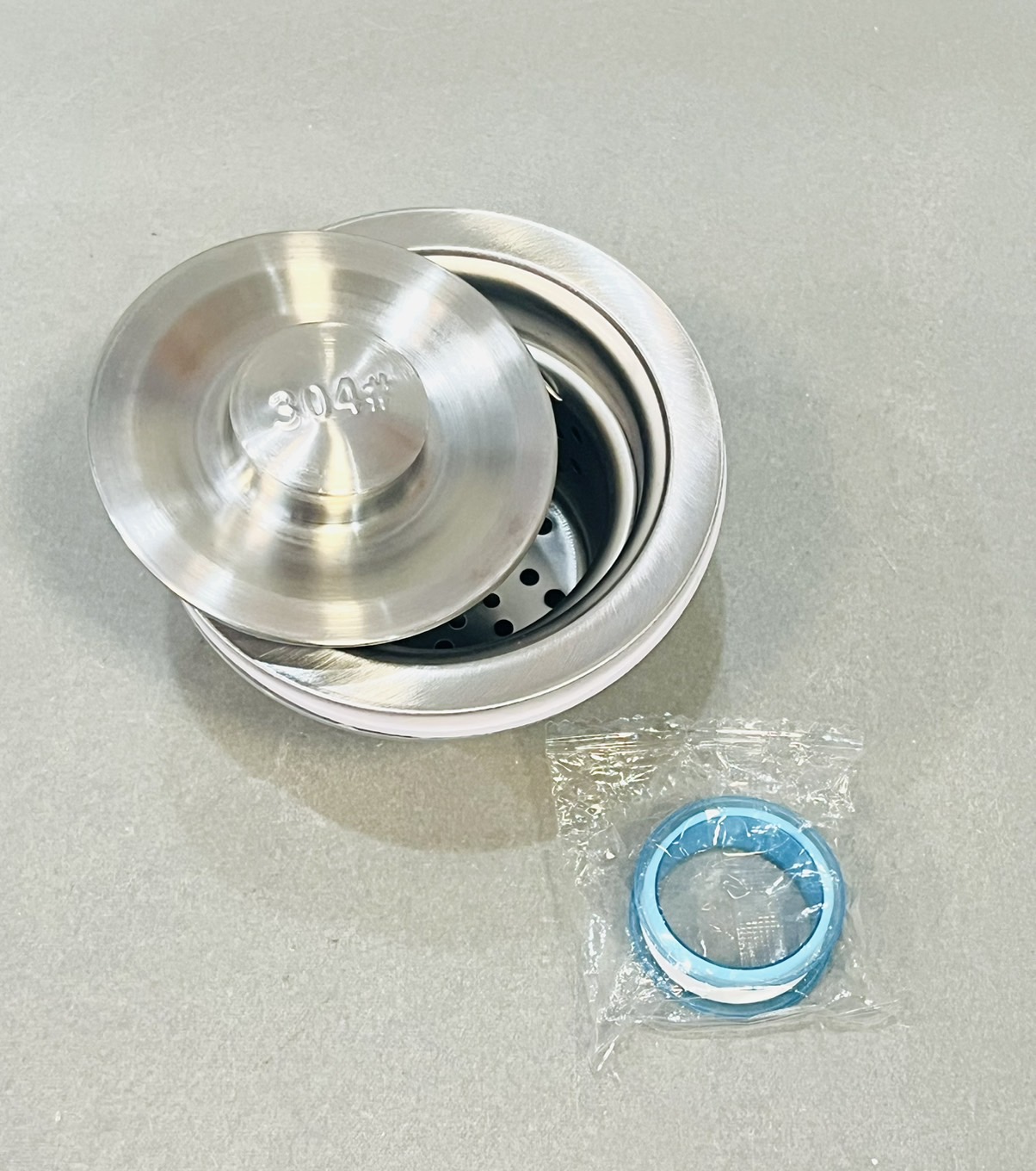 สะดืออ่างซิงค์ล้างจาน 1 หลุม สแตนเลส GG (พร้อมตะกร้า)