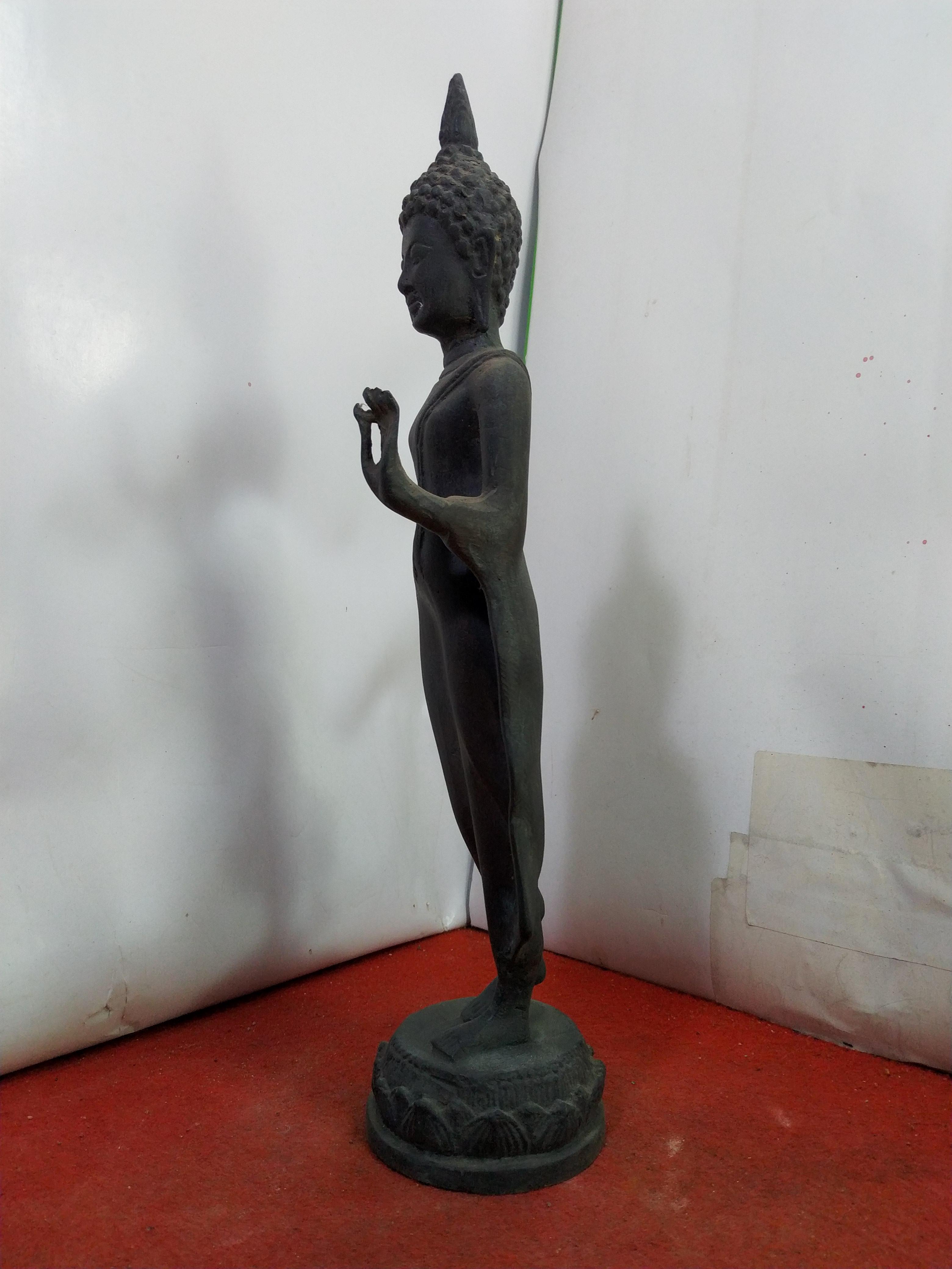 พระพุทธ ปางลีลา สูง 13 นิ้ว เนื้อสำริด