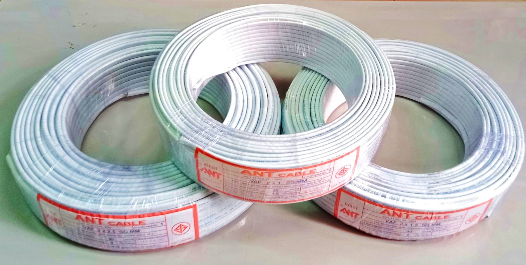 สายคู่สีขาว VAF (1ม.) ANT Cable