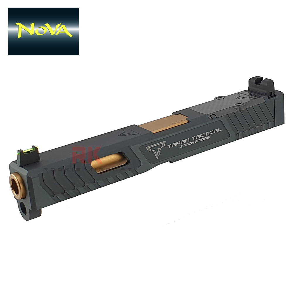 Nova CNC Aluminum TTI G17 RMR Slide Kit for Marui G17 Gen3 (Shiny Black)