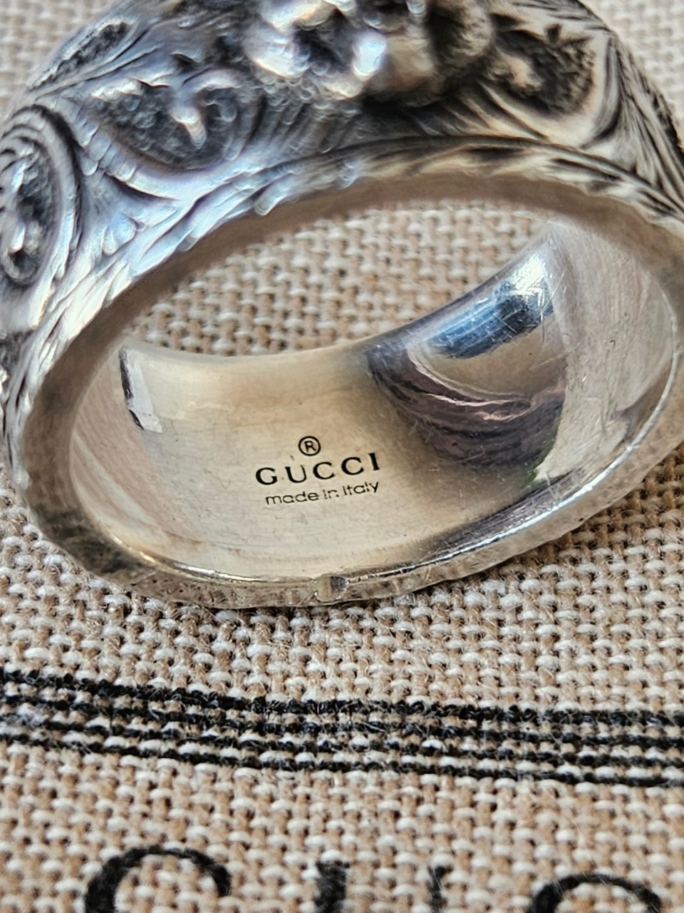 Gucci 433571 Arabesque Silver Ring