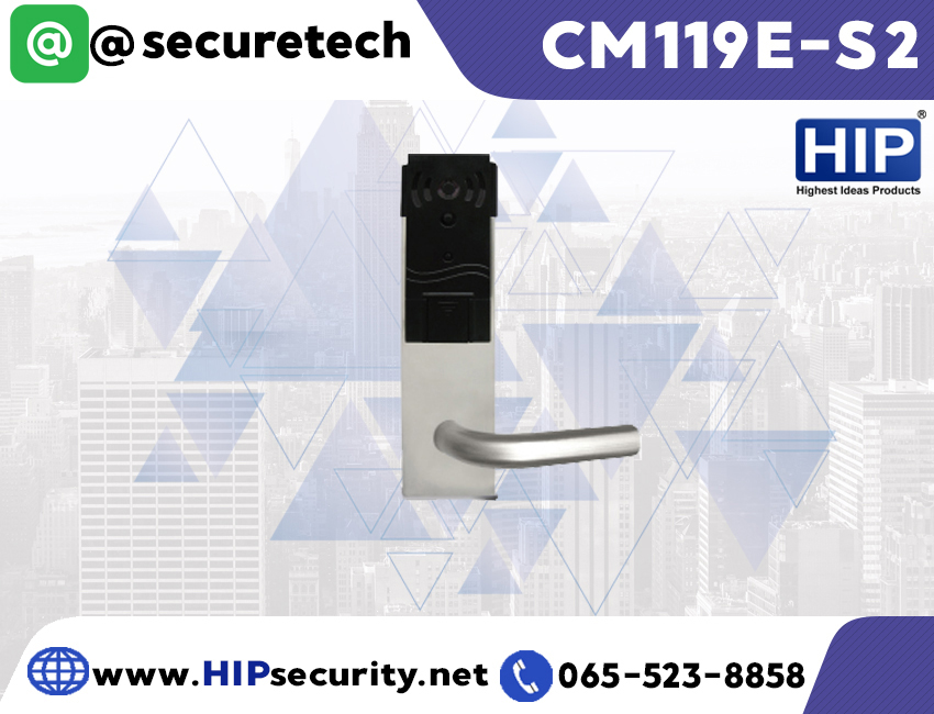 ประตูล็อคโรงแรม HIP Intelligent lock รุ่น CM119E-S2