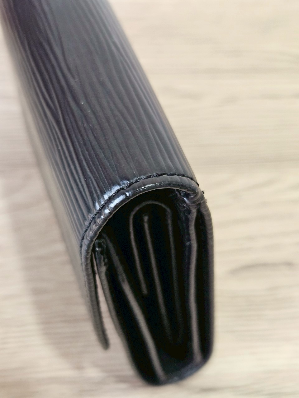 LV Epi Trifold Black Long Wallet