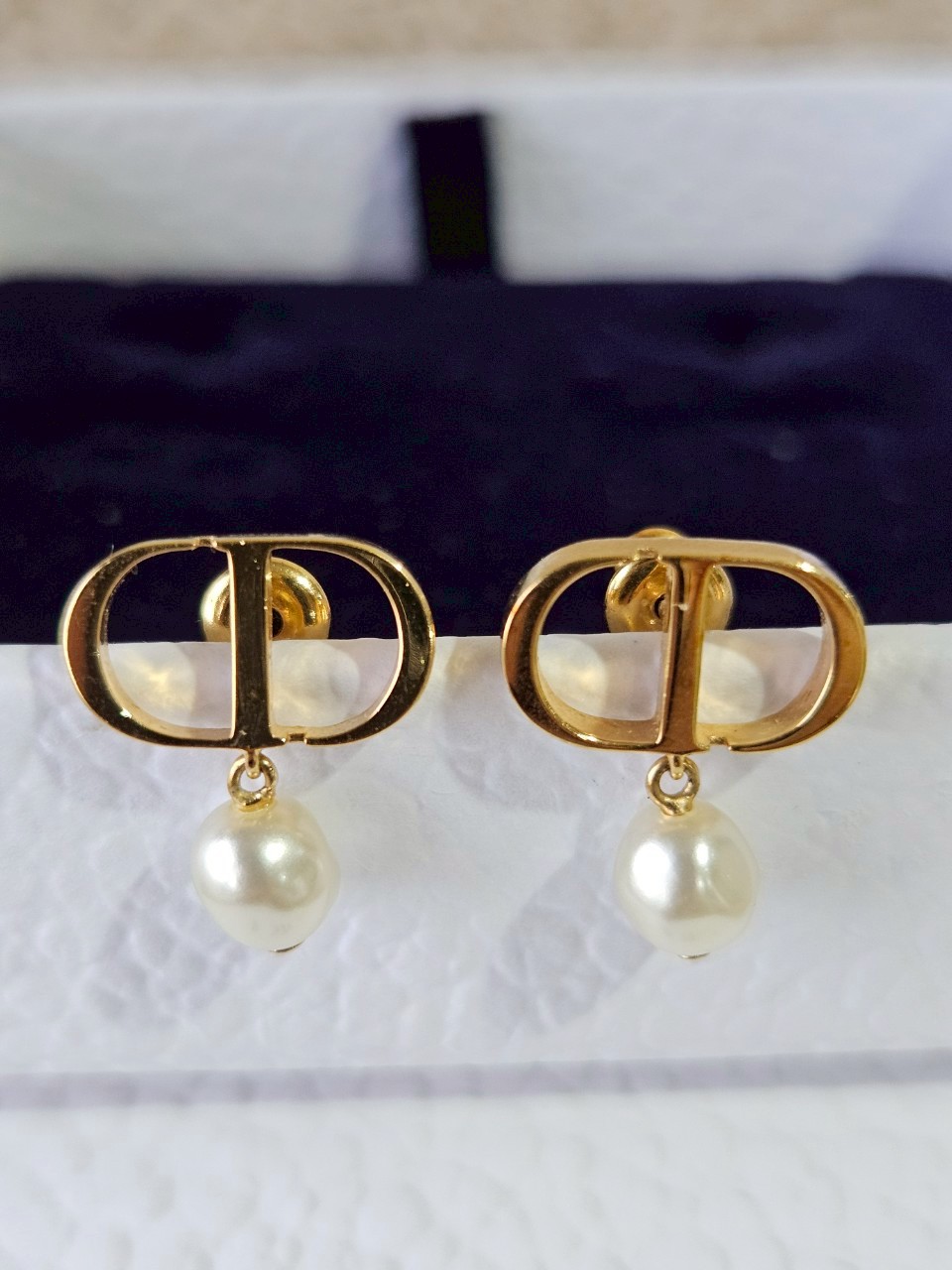 Dior Earring CD มุก